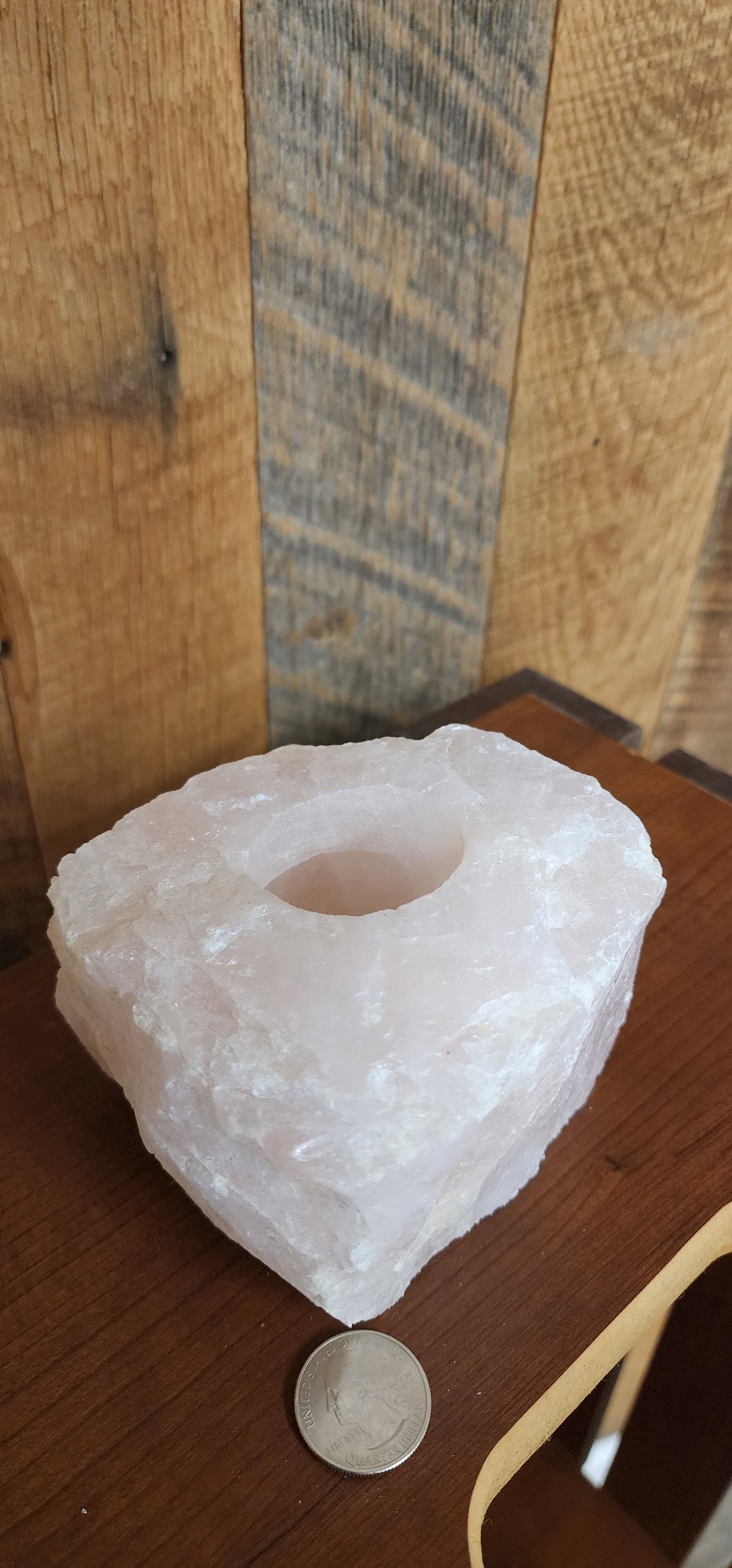 Rose Quartz Candle Holder