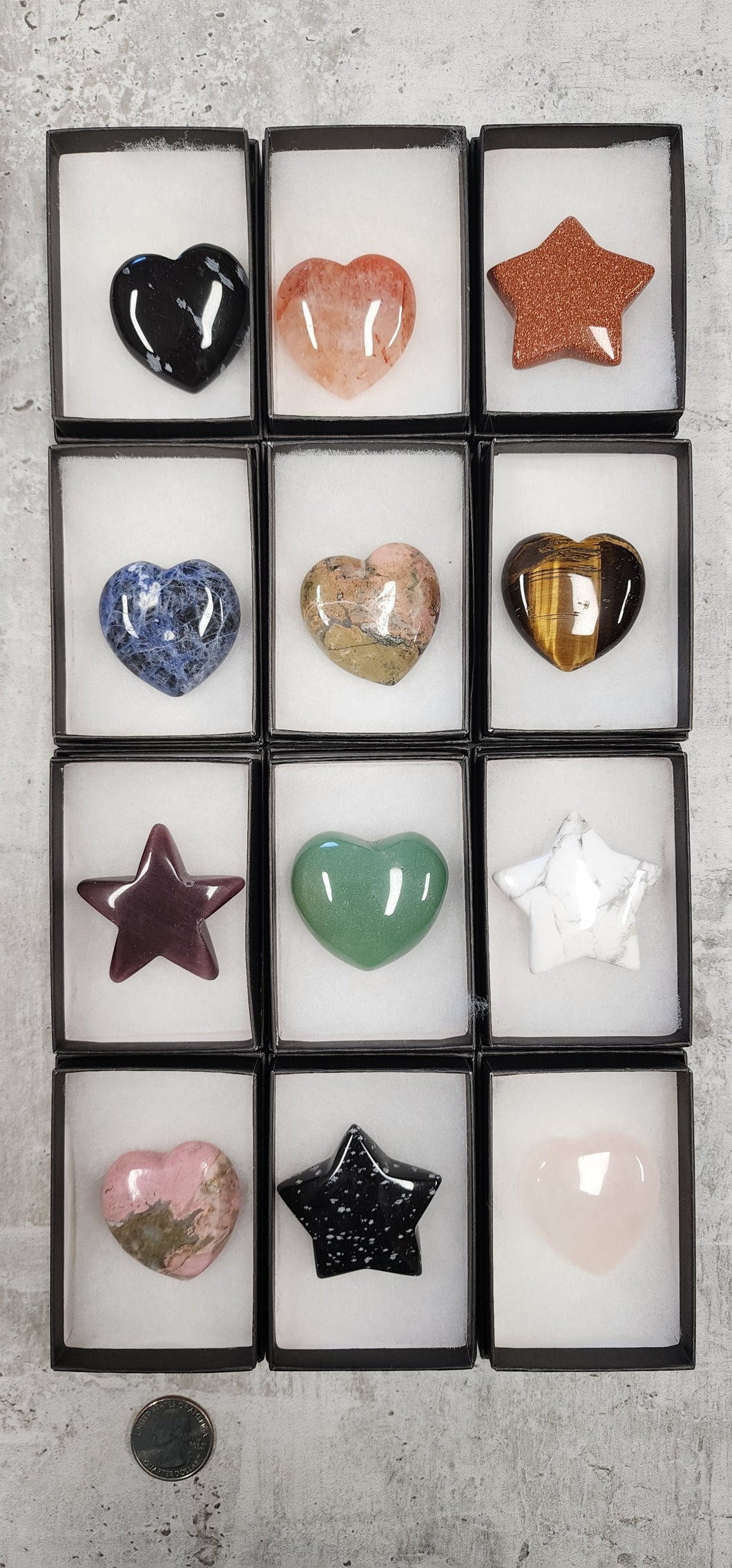 Medium Gemstone Stars & Hearts